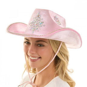 Rhinestone Cowboy Hat - Pink
