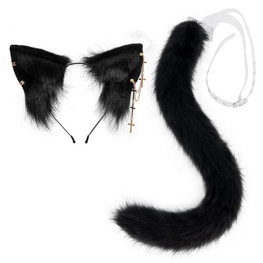 high-quality-black-cat-ears-headband-tail-anime-cosplay-set
