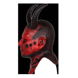 Masque en latex de diable rouge avec cornes