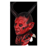Masque en latex de diable rouge avec cornes