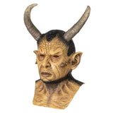 Tan Devil Latex Mask with Horns
