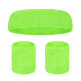 80s Neon Sweatband Set with headband and wristbands