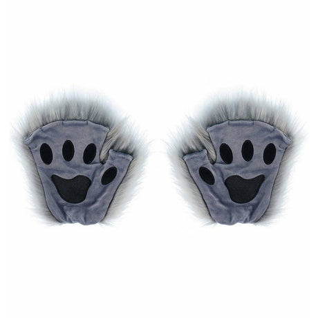 Mitaines en fausse fourrure patte d'animal | Gants Pattes d'ours et de loup