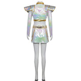 Z pop idol rapper huntress cosplay white Costume - Adult