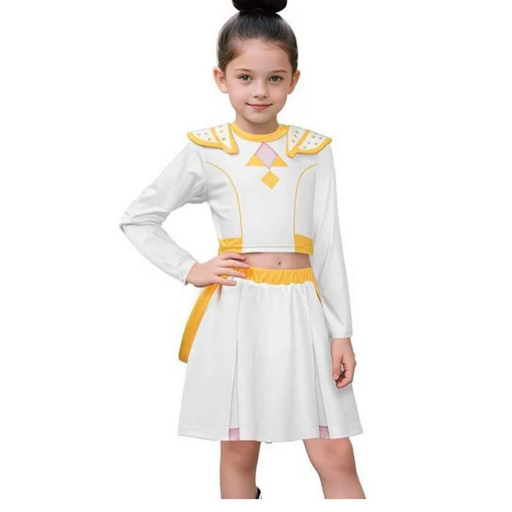 Z idole pop rapper costume blanc guerrière - enfant