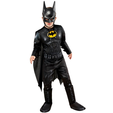 Keaton Batman Deluxe Kids Costume- Flash 703021. Officially licensed DC Comics superhero disguise for boys