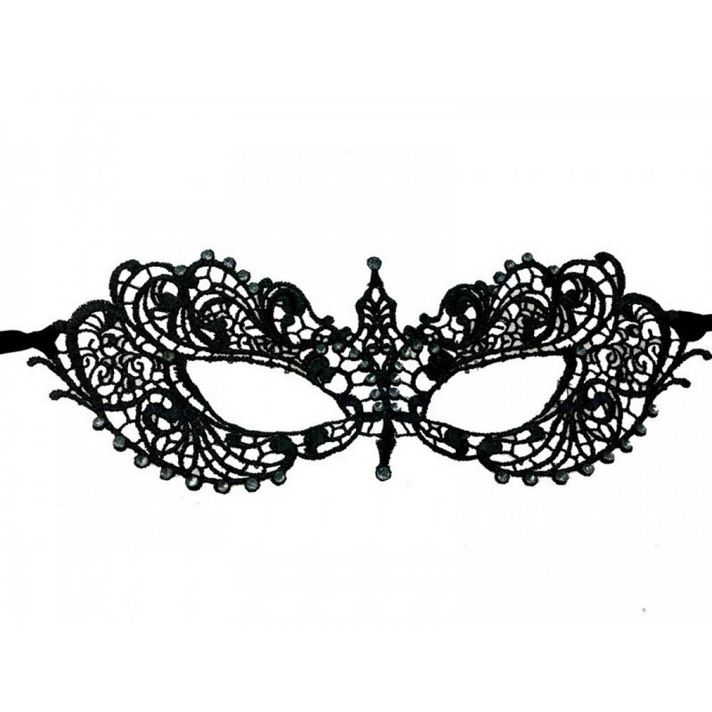 Brocade Lace Mask, Black