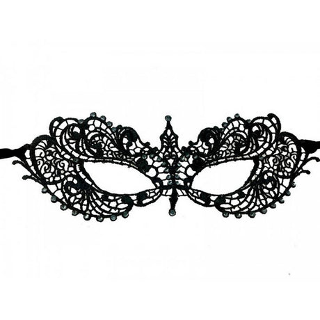 Brocade Lace Mask, Black