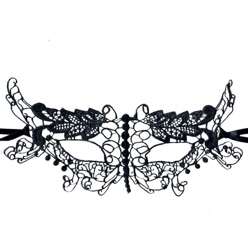 Lace Butterfly Mask 401- Black