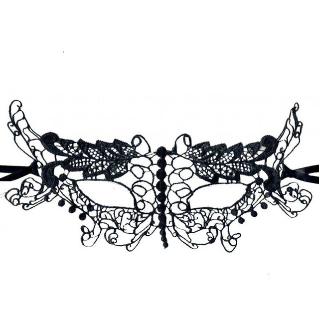 Lace Butterfly Mask 401- Black
