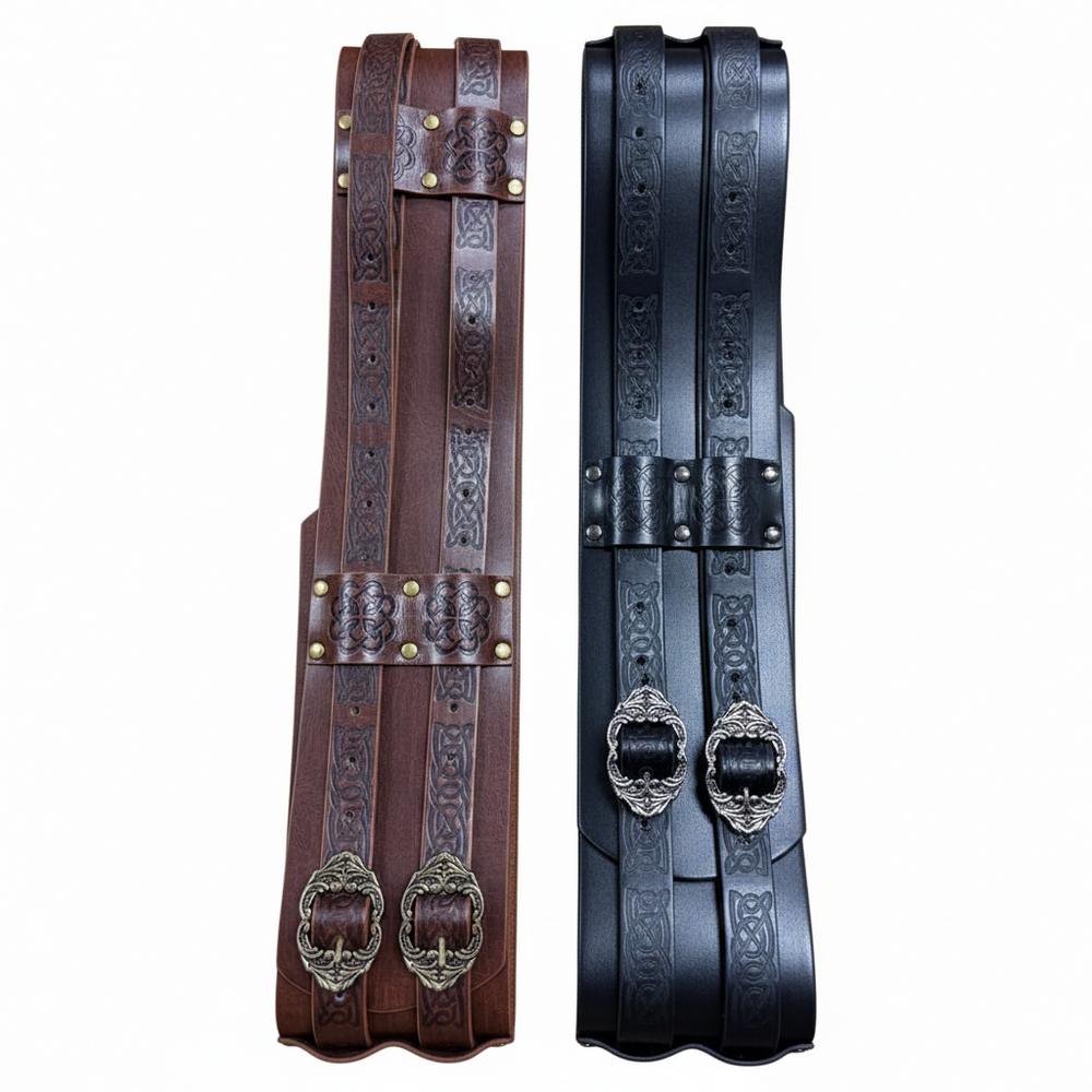 Medieval Large Faux leather Ring Belt