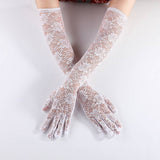 Gants longs en dentelle pour femme