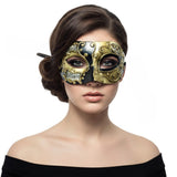 Venetian Styled asymmetric Mask with music notes - Giovanni