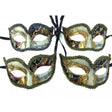 Venetian Mask with trim and music notes - assorted
