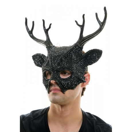 &nbsp;Rhinestone Devil Mask
