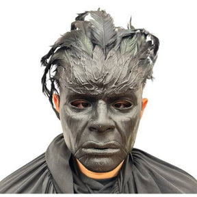 Raven Man Mask with feathers, Halloween Mask