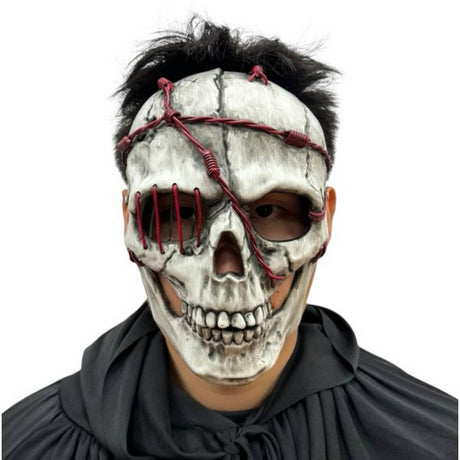 Barb Wire Full Face Skull Mask, Halloween, Skull Mask