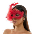 Masquerade Fairy Lace Mask With Flower Ornament, Venitian 
