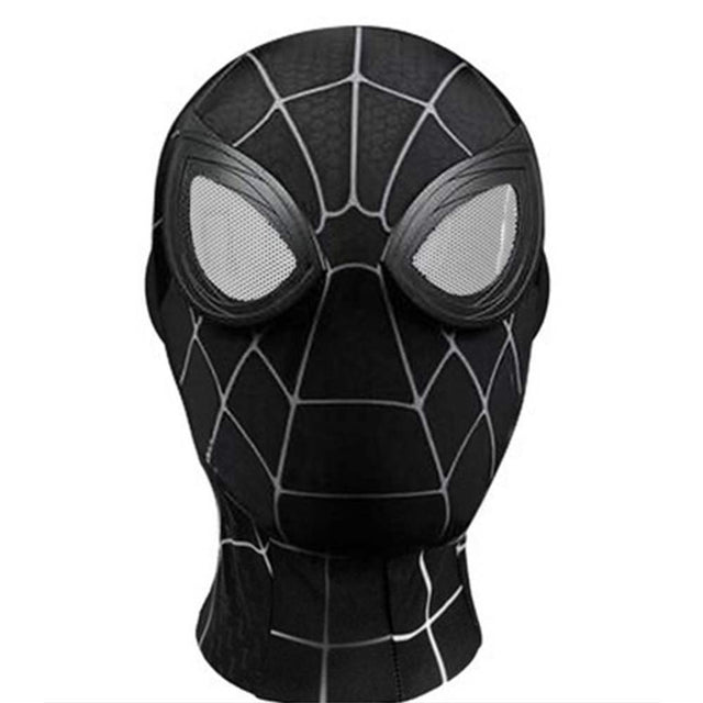 Black spider superhero mask