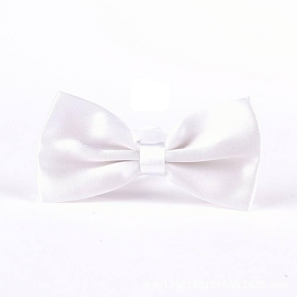 Satin Bow Tie - white