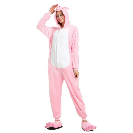 Pink Pig onesie Adult Costume
