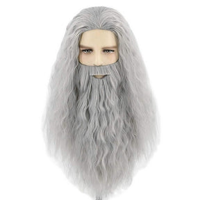 Magician Wig and Beard - Grey, Gandalf, Lord Of the Ring