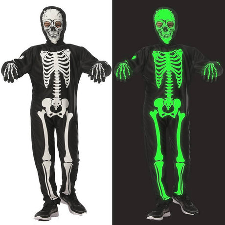 Costume de squelette phosphorescent pour enfant