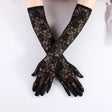 Ladie's Long Lace Gloves - Black,20's, Burlesque