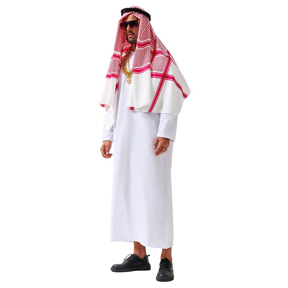 Ensemble de costume de cheikh arabe pour adulte avec accessoires