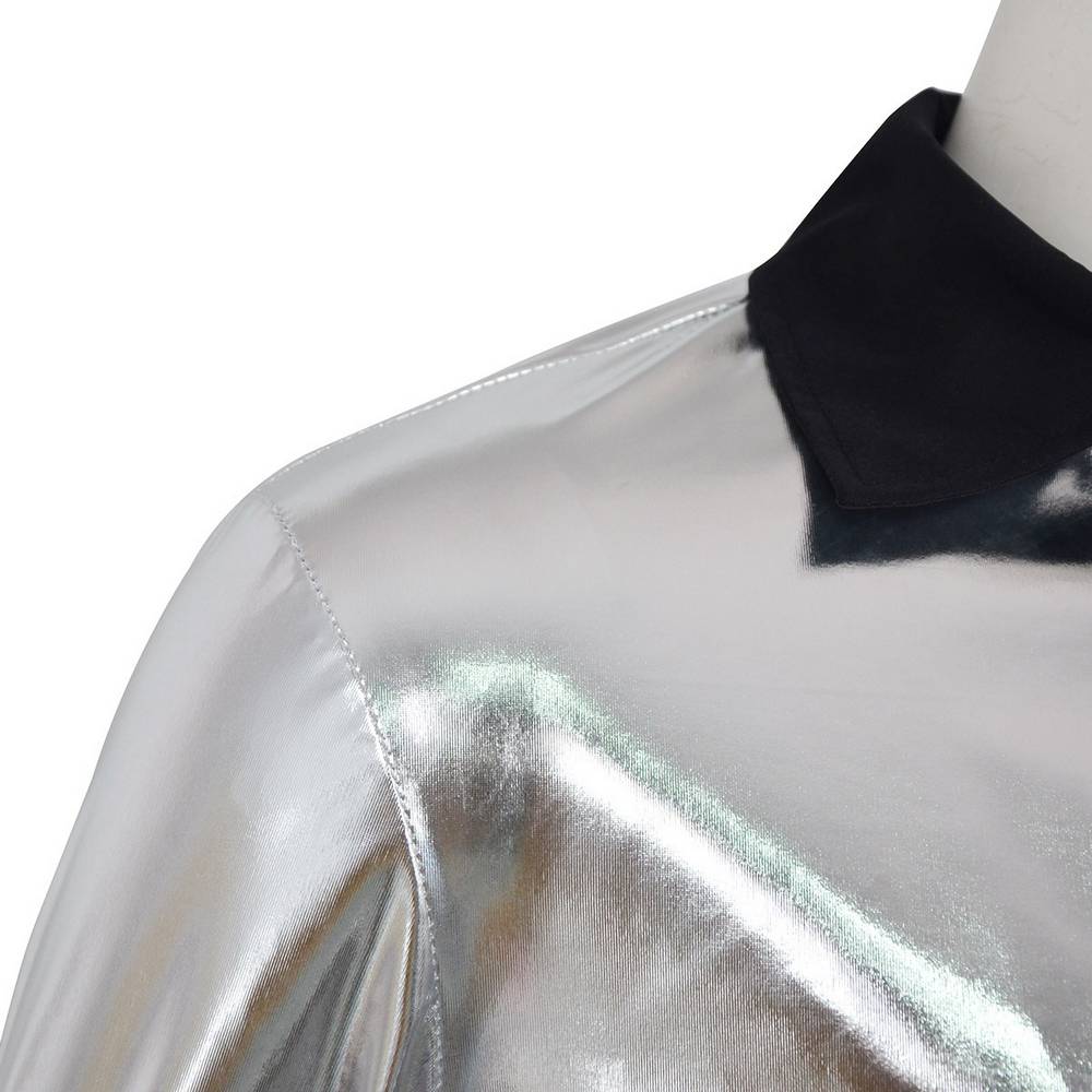 Adult Silver Moto-Style Pop Star Jacket Costume