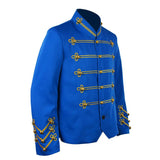 Costume de veste de style militaire pour adulte, bleu, star de la pop