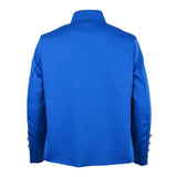 Costume de veste de style militaire pour adulte, bleu, star de la pop