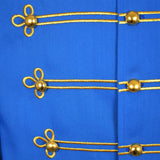 Costume de veste de style militaire pour adulte, bleu, star de la pop