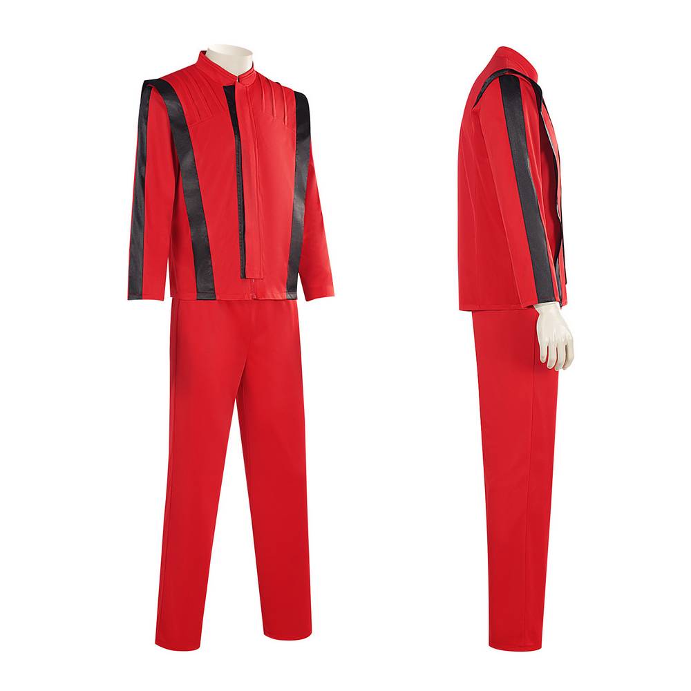 Adult Red & Black Pop Star Top and Pants Costume Set