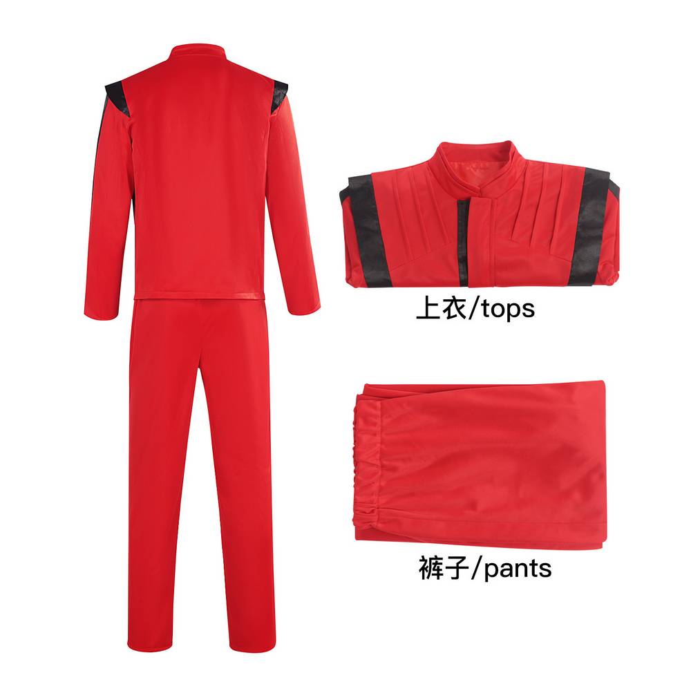 Adult Red & Black Pop Star Top and Pants Costume Set