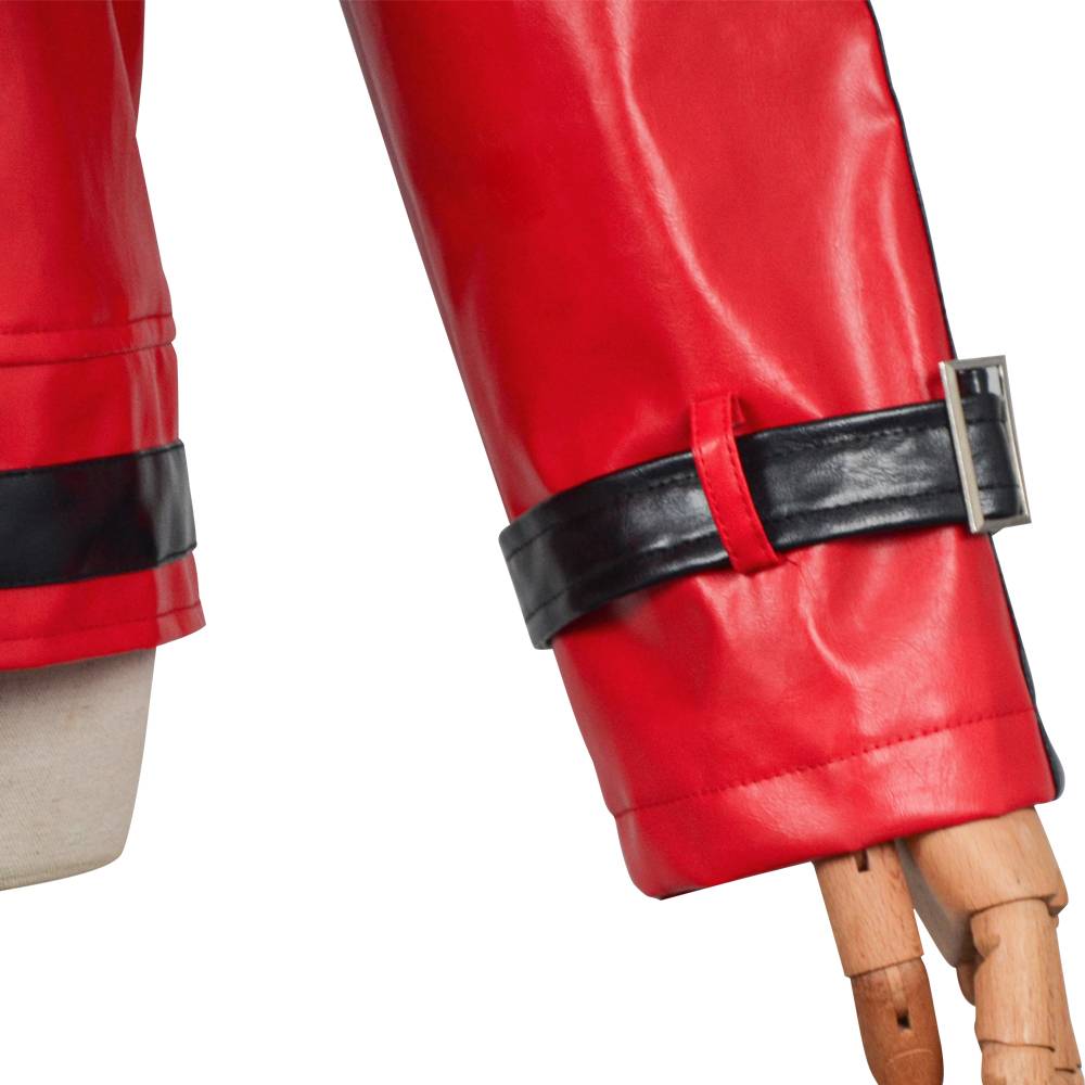 Veste de thriller rouge et noire pour adulte - Costume de roi de la pop