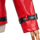 Veste de thriller rouge et noire pour adulte - Costume de roi de la pop