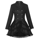 Raven veste queue-de-pie redingote victorienne pour femme