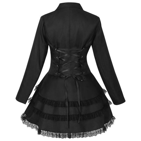 Raven veste queue-de-pie redingote victorienne pour femme
