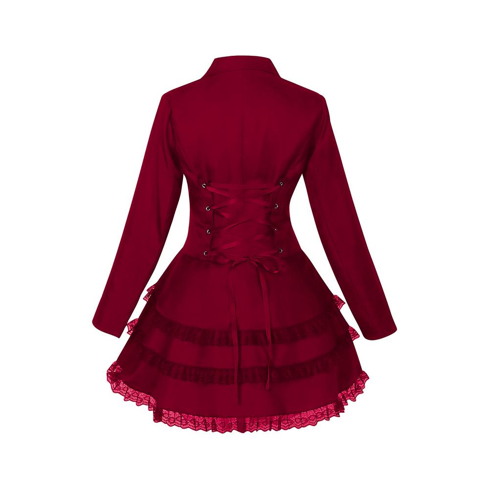 Raven veste queue-de-pie redingote victorienne pour femme