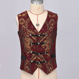 Gilet de costume médiéval en brocart pour homme