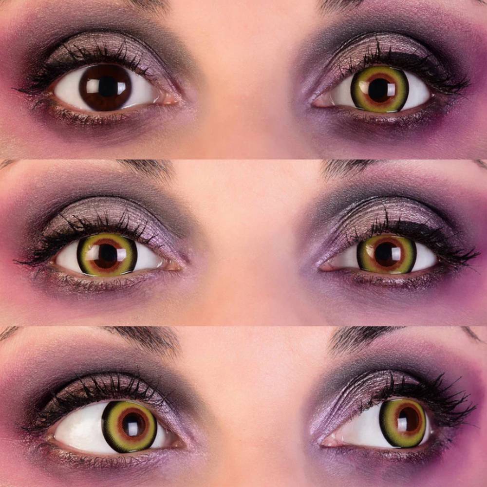 Mad Hatter Contact LENSES - Yellow Orange