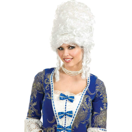 Marie Antoinette pouffe Wig - white