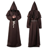 Robe à capuche de Moine - Costume de prêtre médiéval pour adultes