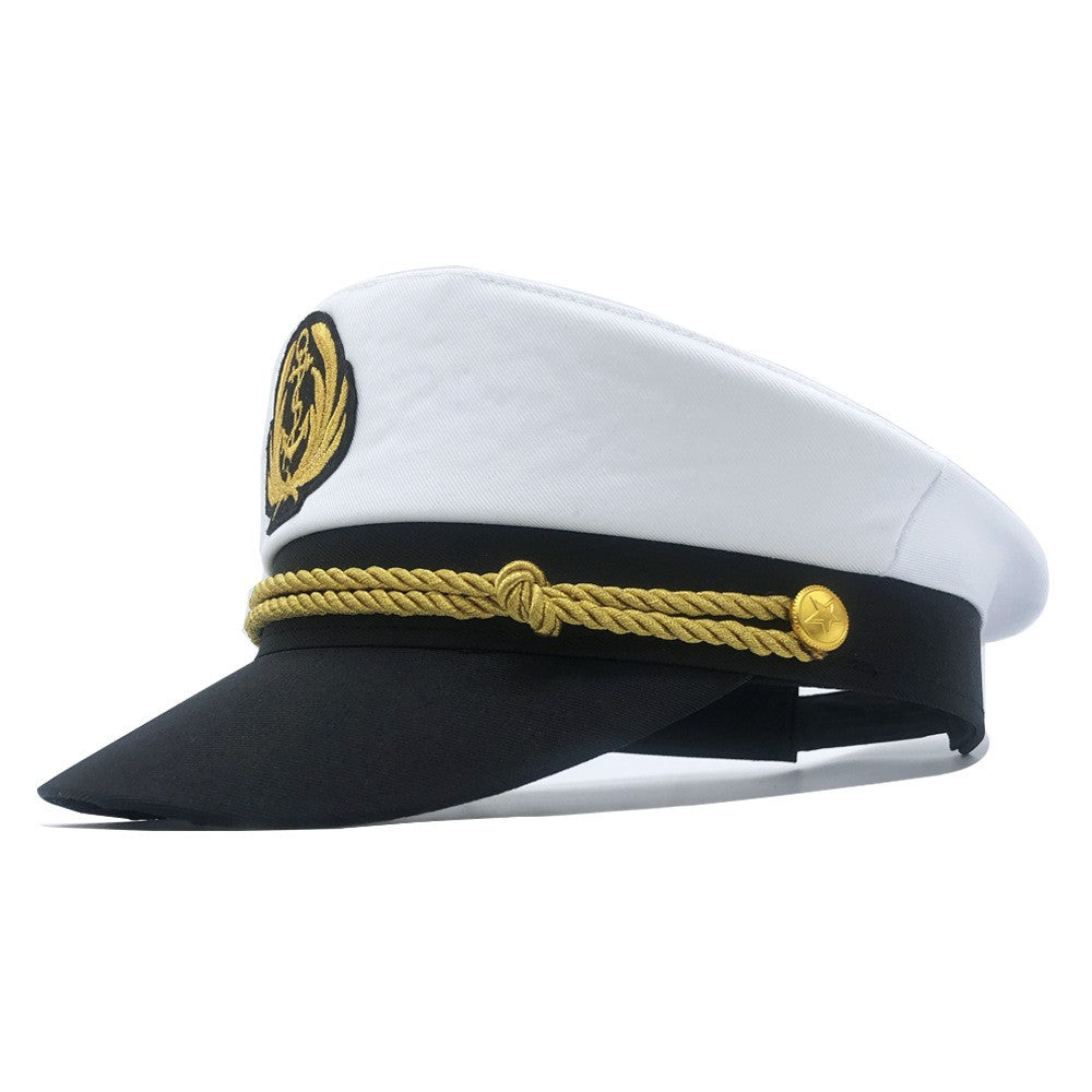White Adult Navy Hat