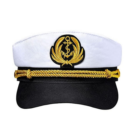 White Adult Navy Hat