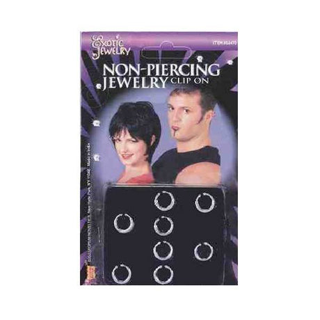 Non piercing nose rings jewelry Kit - silver