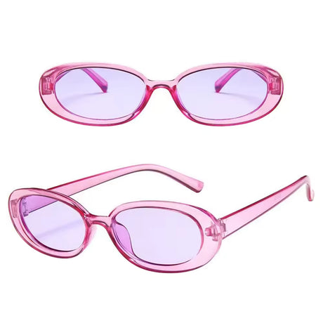 Oval Sunglasses - Classic Retro Plastic Fashion Shades