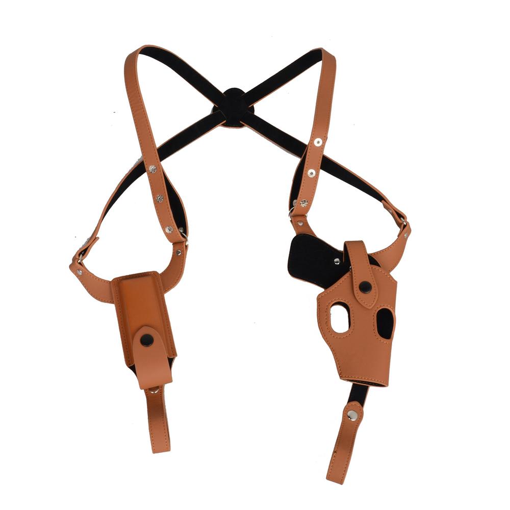 shoulder-vertical-gun-holster-brown-Police-Army