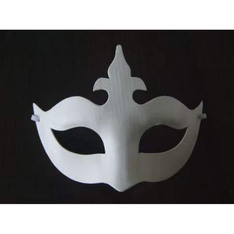 Masque vénitien en papier mâché avec dessus en fleur de lys